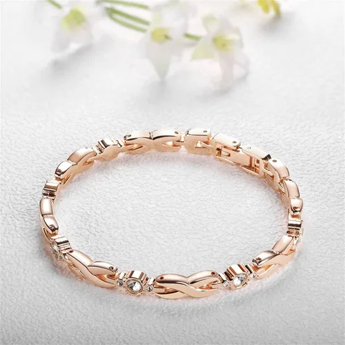 Miniatura 4 de CdyBox Reloj de cristal para mujer con 3 pulseras, reloj de pulsera de cuarzo, 4 piezas, juego de joyería para mujer