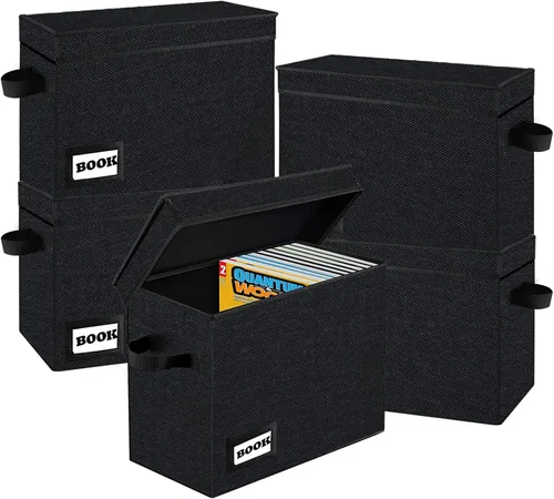 Miniatura 22 de Paquete de 2 Cajas de Almacenamiento de Cómics de Colección, Organizador Protector 15.8" X 7.8" X 11.8" Caja Corta Plegable con Capacidad