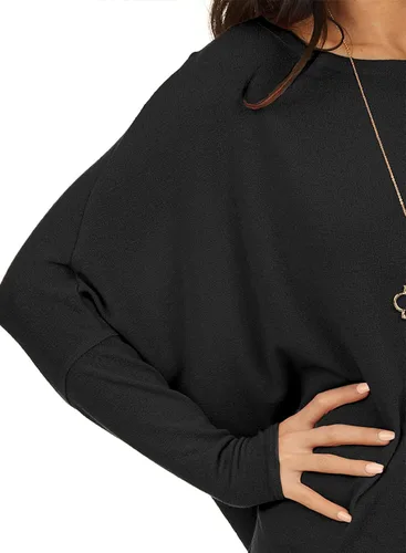 Miniatura 3 de MIHOLL Blusa de manga larga para mujer, estilo murciélago, casual, holgada, Dolman, blusa