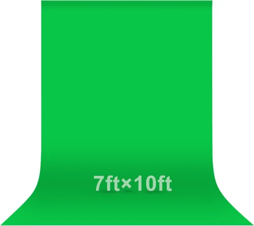 Miniatura 11 de EMART Telón de fondo de pantalla verde de 5 x 7 pies, tela de cortina de poliéster resistente a las arrugas, hoja de tela de pantalla verde croma