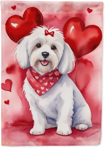 Miniatura 76 de Caroline's Treasures DAC5292CHF - Bandera de Border Collie My Valentine House para porche, grande, con manga para porche, para colgar en la pared