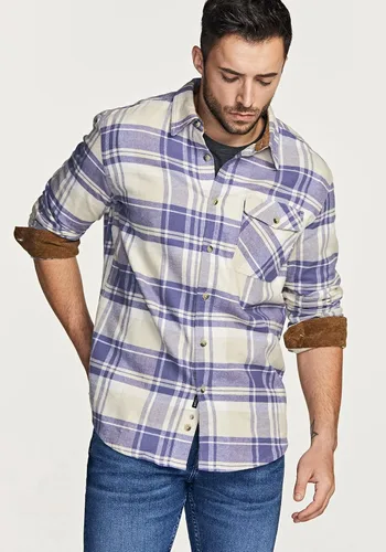 Miniatura 8 de CQR - Camisa de franela de algodón a cuadros con botones y manga larga para hombre, algodón cepillado suave, camisa de estilo informal