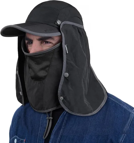Miniatura 9 de GADIEMKENSD Sombrero de pesca plegable UPF 50+ 360 para exteriores
