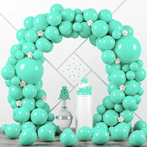 Miniatura 184 de Voircoloria - Globos azul bebé claro, paquete de 66 globos de 12 pulgadas de látex para fiestas para niños y niñas, para cumpleaños, baby shower, 16