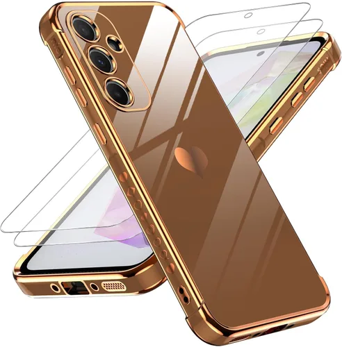 Miniatura 68 de LeYi for Moto G 5G 2025 Case: with Tempered Glass Screen Protector [2 Pcs]+ Full Camera Lens Protection,Love Heart Plating Cute Luxury Soft TPU
