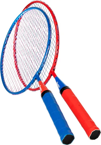Miniatura 7 de Franklin Sports Juego de raqueta de bádminton - Smashminton, de gran tamaño, conjunto juvenil para 2 jugadores con pájaros para niños