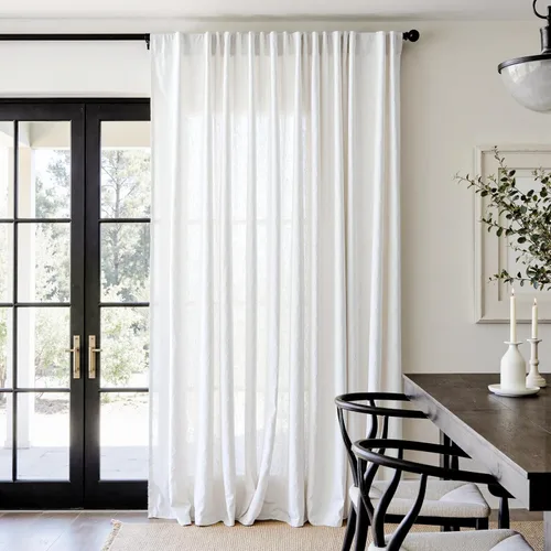 Miniatura 68 de JINCHAN Cortinas de lino de 108 pulgadas de largo, juego de 2 paneles, cortinas de ventana para sala de estar y dormitorio, cortinas