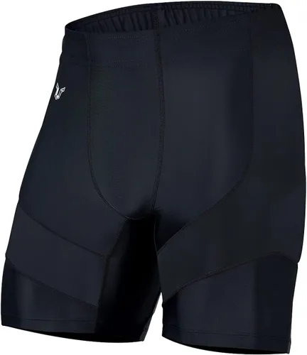 Miniatura 5 de HUGE SPORTS Pantalones cortos de natación de compresión para hombre, traje de baño activo fresco y seco, pantalones cortos de entrenamiento, mallas