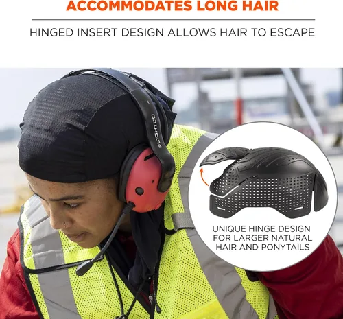 Miniatura 3 de Ergodyne Skullerz 8948 Mesh Do Rag Bandana y Bump Cap Inserto con Flexión Mejorada, Negro