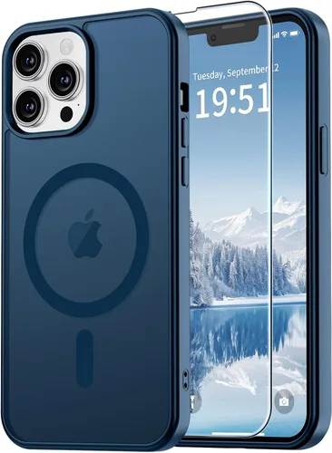 Miniatura 117 de vnnink para iPhone 12 y iPhone 12 Pro, funda de teléfono celular translúcida con protección contra caídas de grado militar, mate magnética