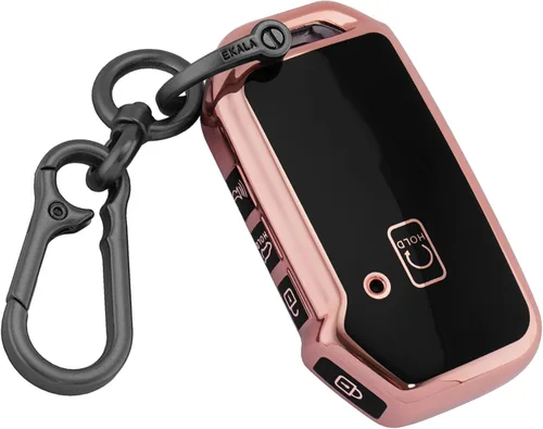 EKALA Funda para llavero de TPU suave con llavero, Oro Rosa