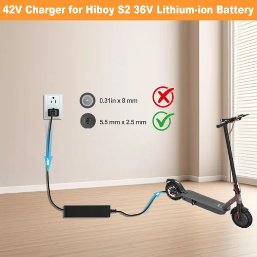 Miniatura 3 de Cargador de 42V para Hiboy S2 36V batería de iones de litio compatible con Hiboy S2 Pro, S2 Lite, S2, KS4, KS4 Pro, NEX, NEX3, NEX5, Max, Max3, Max