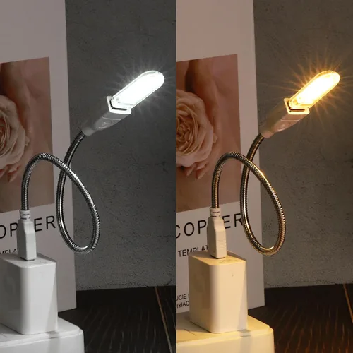 Miniatura 7 de PATIKIL Luces nocturnas USB, 6 piezas de 1 W, 3 cuentas de lámpara LED con 13.8 in macho a hembra, cables flexibles de cuello de cisne