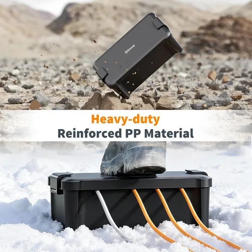 Miniatura 5 de Diivoo Cubierta de Cable de Extensión Mediana Resistente a la Intemperie, Protector de Enchufe Exterior Impermeable, Caja de Cable de Extensión