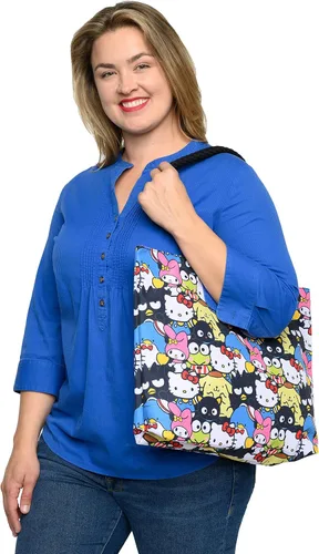 Miniatura 4 de Hello Kitty and Friends Tote My Melody Keroppi Chococat Tuxedo Sam Print Bag, Varios