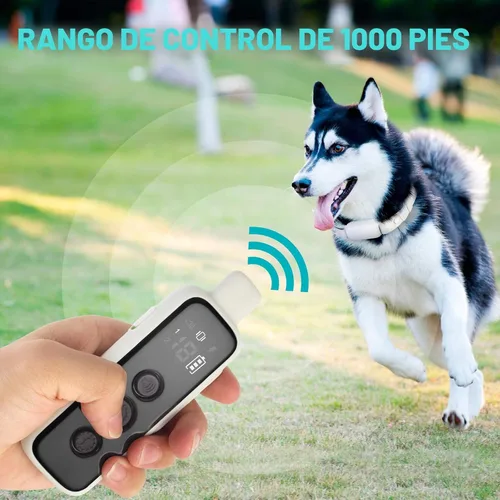 Miniatura 4 de Bousnic Collar de choque para perros 2 perros, (8-120 libras), collar eléctrico impermeable recargable con control remoto para perros pequeños, Gris