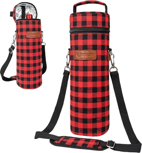 Miniatura 10 de opux Bolsa de Vino para Botella Individual, Bolsa Aislada para Enfriar Vino para Viaje, Picnic, Playa con Correa de Hombro, Estuche Térmico
