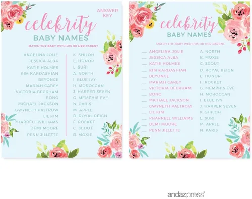 Miniatura 8 de Andaz Press Pink Roses English Tea Party Tea Party Colección Baby Shower Advice for the Mommy to Be Tarjetas, paquete de 20, actividades