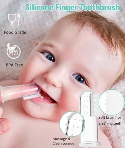 Miniatura 9 de Kit de cuidado de la salud y aseo para bebés, kit de cortadora de uñas de seguridad eléctrica, kit de cuidado para recién nacidos con peine de Blanco