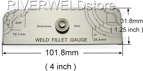 Miniatura 2 de RIVERWELD Juego de Calibradores de Soldadura de Filete de 7 Piezas Calibrador MG-11 Rl Calibradores de Profundidad Prueba de Inspección de Soldadura