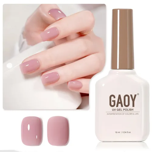 Miniatura 37 de GAOY - Esmalte de uñas de gel marrón, 16ml de esmalte de gel para quitar por remojo, curado con luz UV para arte de uñas, manicura DIY en casa, 2088