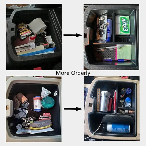Miniatura 6 de TACORBO Bandeja organizadora de consola central para GMC Sierra 2500 3500 accesorios Yukon XL Silverado 2500 3500 Suburban 1500 Tahoe / 07-13 GMC