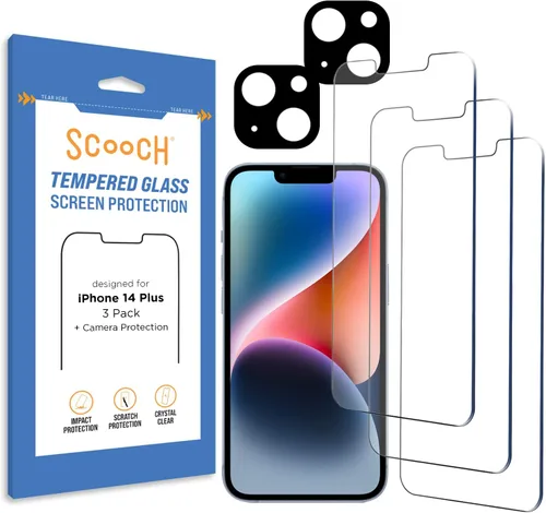 Miniatura 26 de Scooch Protector de pantalla 5 en 1 para iPhone 11 (paquete de 3) con protector de lente de cámara (paquete de 2) vidrio templado 9H de alta