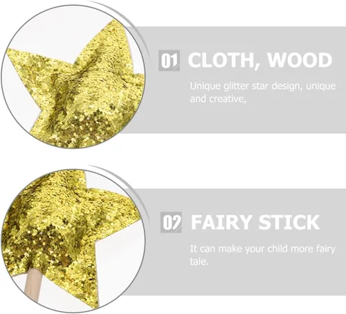 Miniatura 5 de Kisangel Varita mágica con forma de estrella para niñas, juguetes de fiesta de disfraces de 12.99 pulgadas, accesorios ligeros