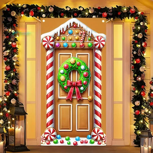 Miniatura 17 de Cartel de porche con decoración de cachorro de Navidad, trío festivo, Schnauzers en suéteres navideños, perfecto para interiores y exteriores