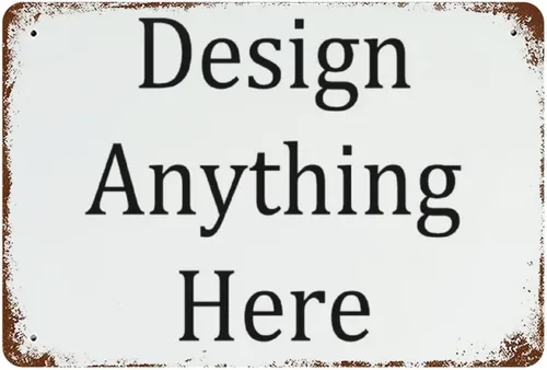 Miniatura 27 de PPFINE Letreros de metal personalizados, imagen de texto personalizada con tu nombre, decoración de pared para el hogar, bar, letreros de calle