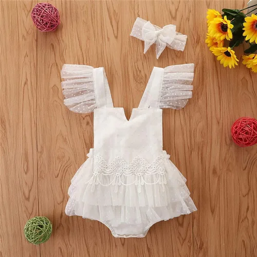 Miniatura 35 de IDOPIP Conjunto de ropa de 1er cumpleaños para niñas con estampado floral, estilo bohemio, con encaje, tutú y diadema de princesa