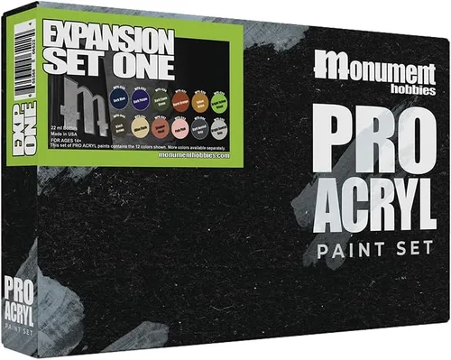Miniatura 3 de Monument Hobbies PRO Acryl 22ml Juego de Pintura Acrílica - Pintura en Miniatura para Wargames - Pintura Acrílica No Tóxica Compatible con Técnicas