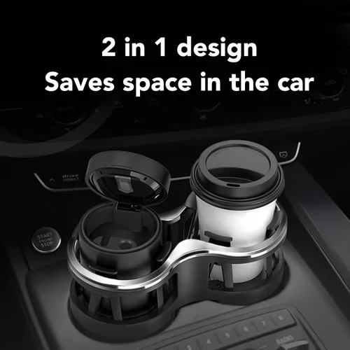 Miniatura 2 de Expansor de portavasos para automóvil, adaptador extensor de portavasos 2 en 1 con base expandible para automóvil