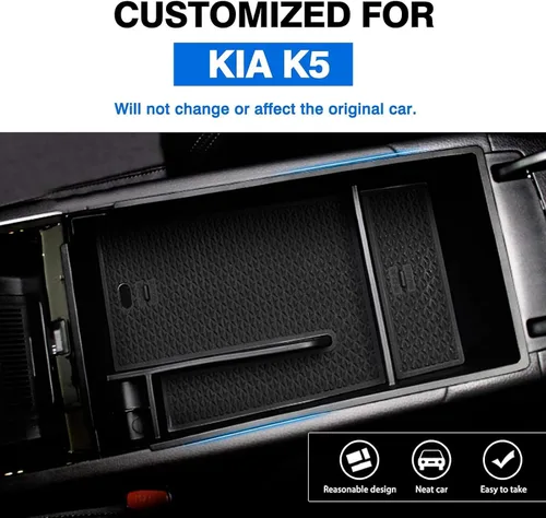 Miniatura 2 de Autorder Organizador de consola central para accesorios de línea Kia K5 GT 2021, 2022, 2023, 2024, 2025, 2026, Kia K5 GT, caja de almacenamiento