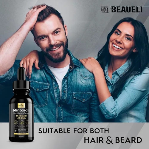 Miniatura 6 de 5% Minoxidil para el crecimiento del cabello para hombres y mujeres: Suero de tratamiento de rebrote de Minoxidil de extra fuerza para la pérdida