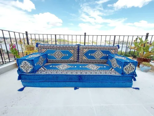 Miniatura 2 de arabicsofa Sofá de asiento árabe de 8 pulgadas de grosor - Cojines de suelo turcos modulares con sofá otomano
