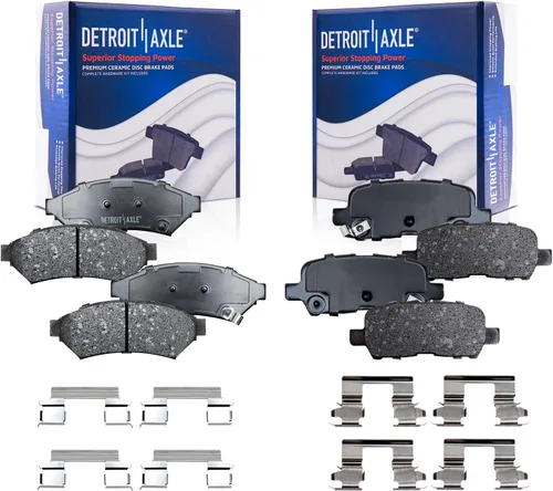 Miniatura 97 de Detroit Axle - Pastillas de freno de cerámica delanteras Reemplazo de pinza de freno derecha para Dodge Ram 1500 Dakota, Ram 1500 Classic - Juego