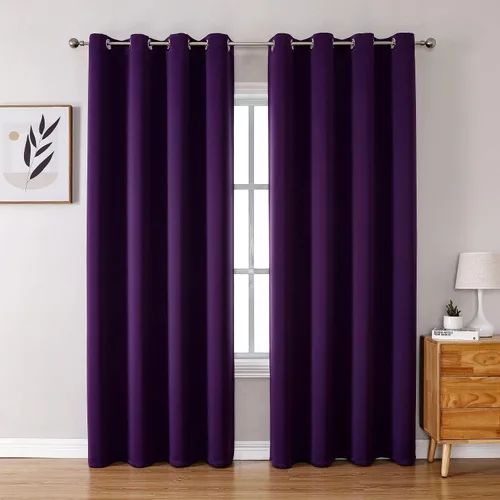 Miniatura 14 de ChrisDowa - Cortinas de cenefa pequeñas para cocina, cortinas cortas con ojales y aislamiento térmico para oscurecer la sala y habitación