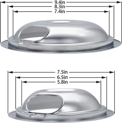 Miniatura 6 de WB32X106 y WB32X107 - Juego de bandejas de goteo cromadas compatibles con horno GE, incluye 1 sartén de 8 pulgadas y 3 bandejas de 6 pulgadas