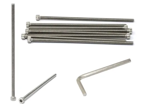 Miniatura 182 de iexcell 25 piezas M4 x 60/65/70/75/3.150 in paso de rosca 0.028 in acero inoxidable 304 cabeza hexagonal Tornillos Tornillos surtido Kit