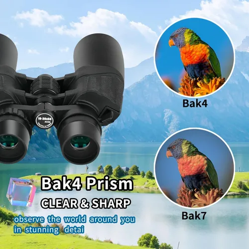 Miniatura 7 de Prismáticos con zoom de 10-30x50 para adultos, alta potencia, visión nocturna con poca luz, prisma BAK4 con lente FMC, Waterpoof, binoculares