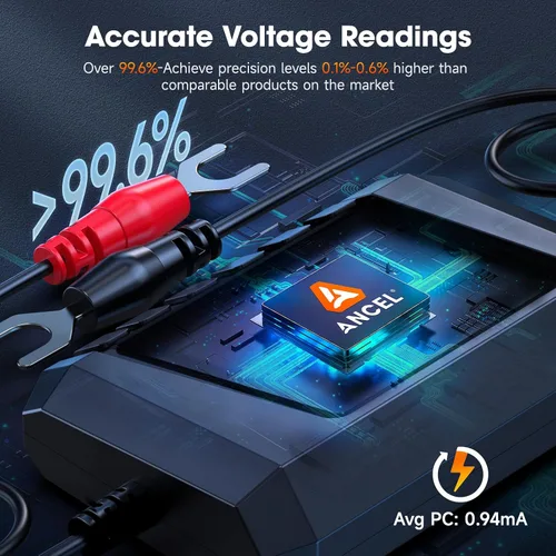 Miniatura 6 de ANCEL BM300 Monitor de batería de 12 V, voltímetro automotriz Bluetooth 4.0 con carga, prueba del sistema de arranque y alarma, compatible