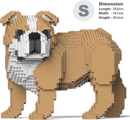 Miniatura 4 de JEKCA Bulldog inglés 4 en 1 paquete 01S-M04 Bloques de construcción de plástico para perros Edad 14 +