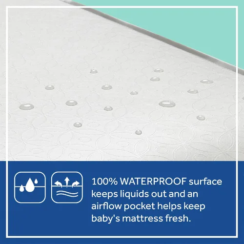 Miniatura 6 de Sealy Posture Perfect - Colchón impermeable de 2 etapas para cuna y colchón para cama de bebé, espuma viscoelástica híbrida y 150 bobinas de alta