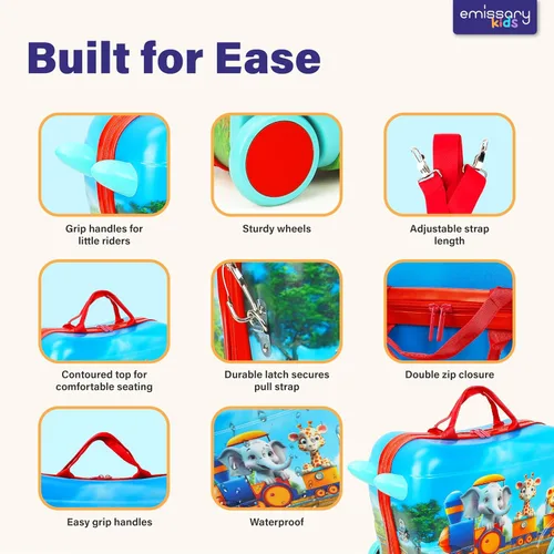 Miniatura 3 de Emissary Equipaje de paseo con ruedas para niños y niñas, Varios colores, Estilo B