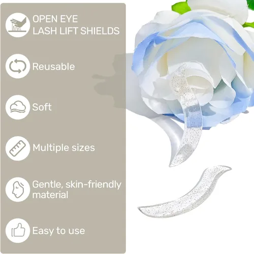 Miniatura 5 de Libeauty Barras de elevación de pestañas, almohadillas coreanas sin pegamento, diseñadas para levantamiento de pestañas de ojos abiertos, varillas