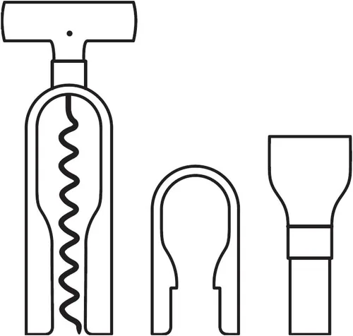 Miniatura 12 de WMF Baric - Juego de sacacorchos de vino de 3 piezas, accesorios para vino, cortador de aluminio, tapón de botella, en caja de madera de nogal