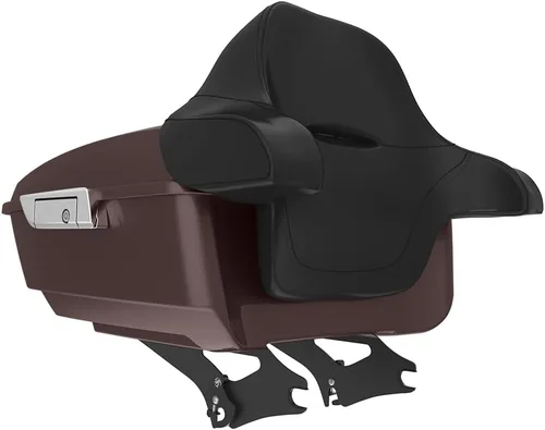 Miniatura 48 de King Tour Pack para Harley Alpine Green, cierre de paquete turístico, portaequipajes superior, soporte de montaje negro, placa de metal para Harley