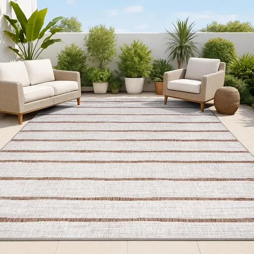 Miniatura 17 de JONATHAN Y SMB125D-210 - Alfombra de pasillo para interiores/exteriores, diseño bereber a rayas, fácil de limpiar, de alto tráfico, apta