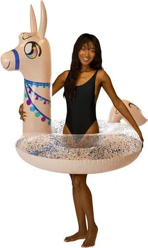 Miniatura 9 de PoolCandy Tubos inflables de piscina y anillos de natación para animales Beige